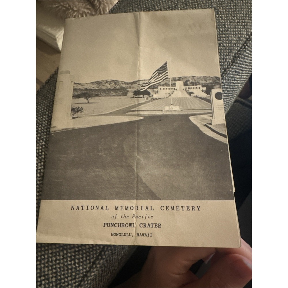 Vintage National Memorial‎ Cemetery Hawaii Pamphlet Guide WWII Ephemera